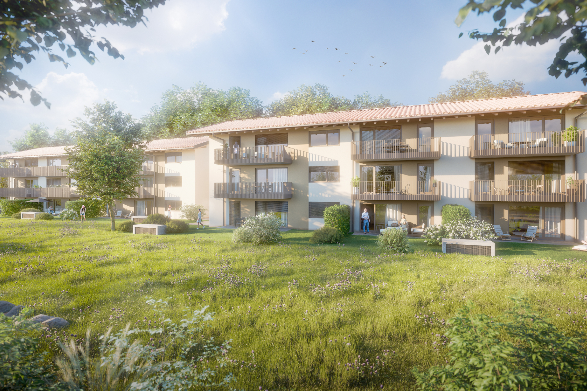 Neubau von zwei Mehrfamilienhäusern mit Tiefgarage