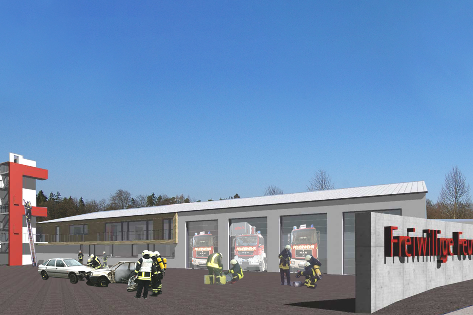 Neubau eines Feuerwehrgerätehauses Iffeldorf (3. Rang)