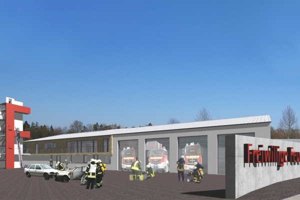 B3 Architekten - Projekt: Neubau eines Feuerwehrgerätehauses Iffeldorf (3. Rang)
