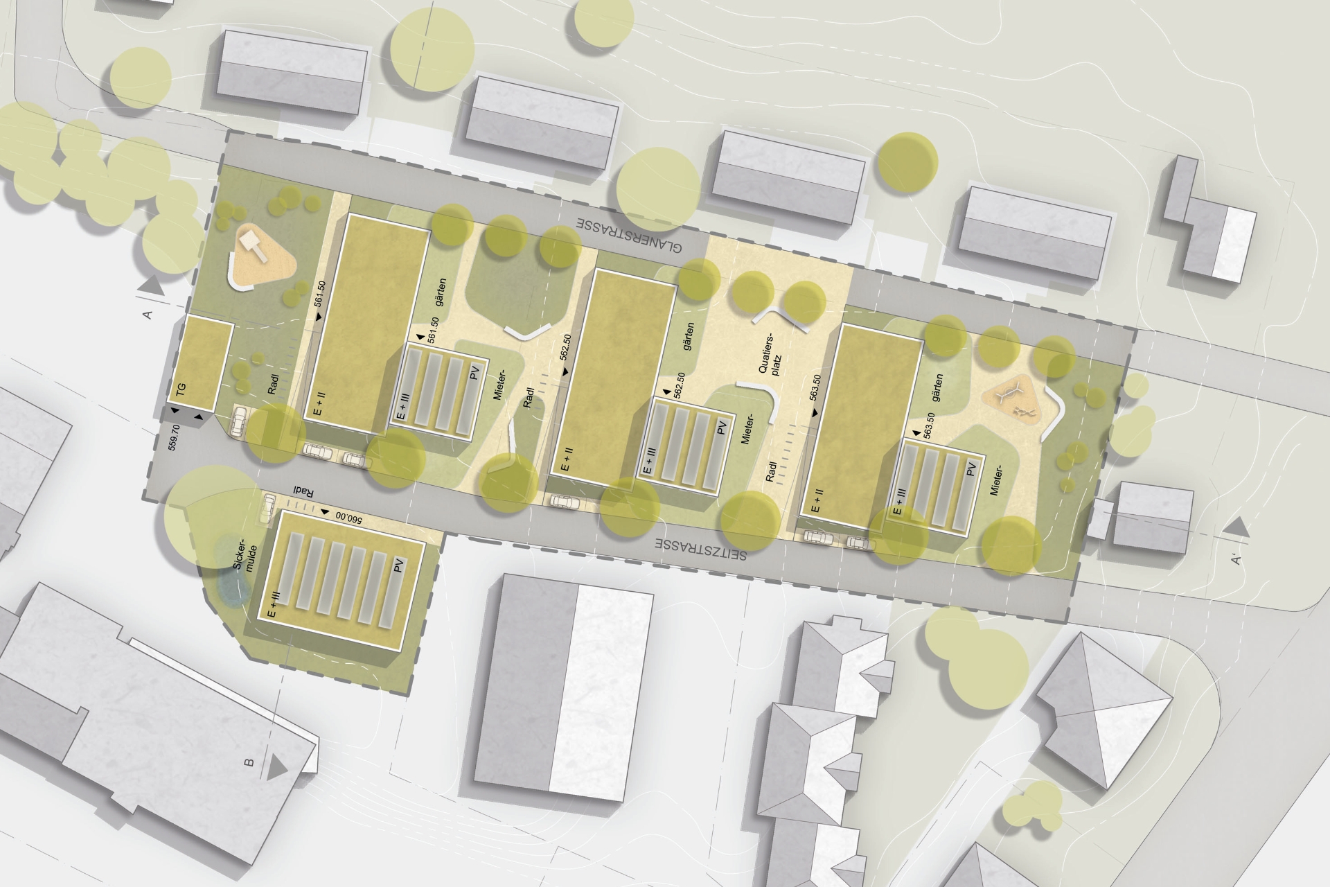 Wohnen und Arbeiten an der Glanerstraße in Weilheim (2. Rang)
